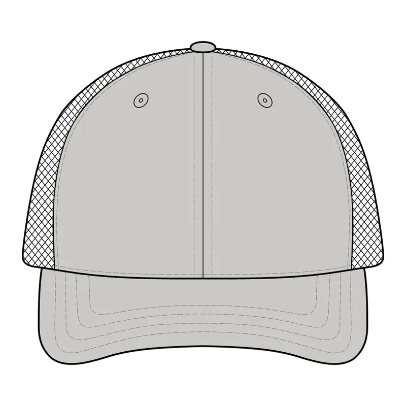R-Flex Adjustable Trucker in Heather Grey/ Black