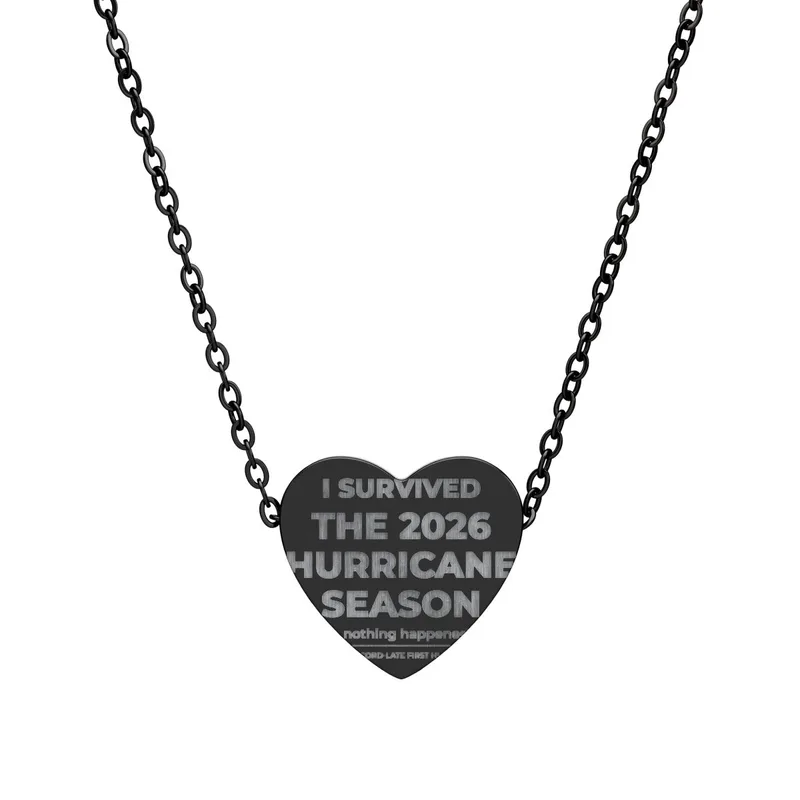 Heart Necklace (Engraving) in Black PVD coating