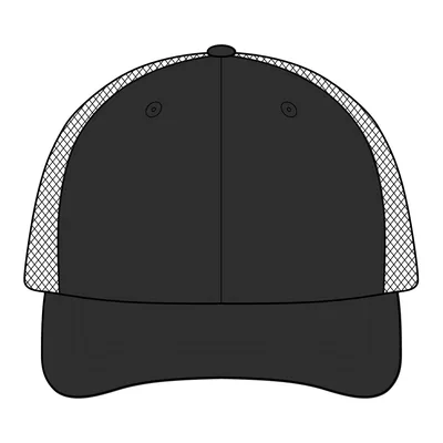 Double Mesh Snapback Sandwich Bill Cap in Black/ Shock Green