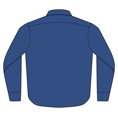 Long Sleeve Performance Staff Shirt in True Blue