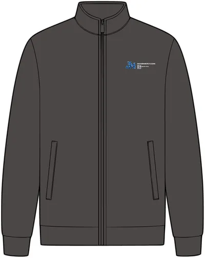 Interlock Full-Zip in Charcoal Heather/ Medium Heather Grey