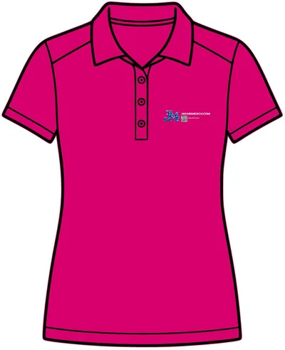 Women's Dri-Mesh Pro Polo in Pink Raspberry