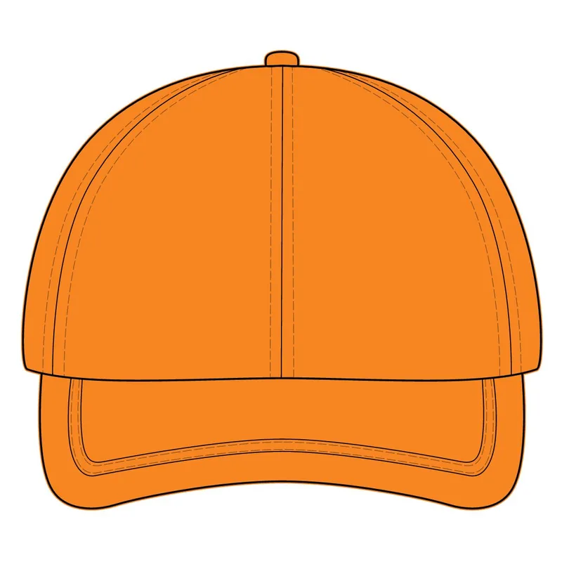 Enhanced Visibility Cap in Safety Orange/ Black