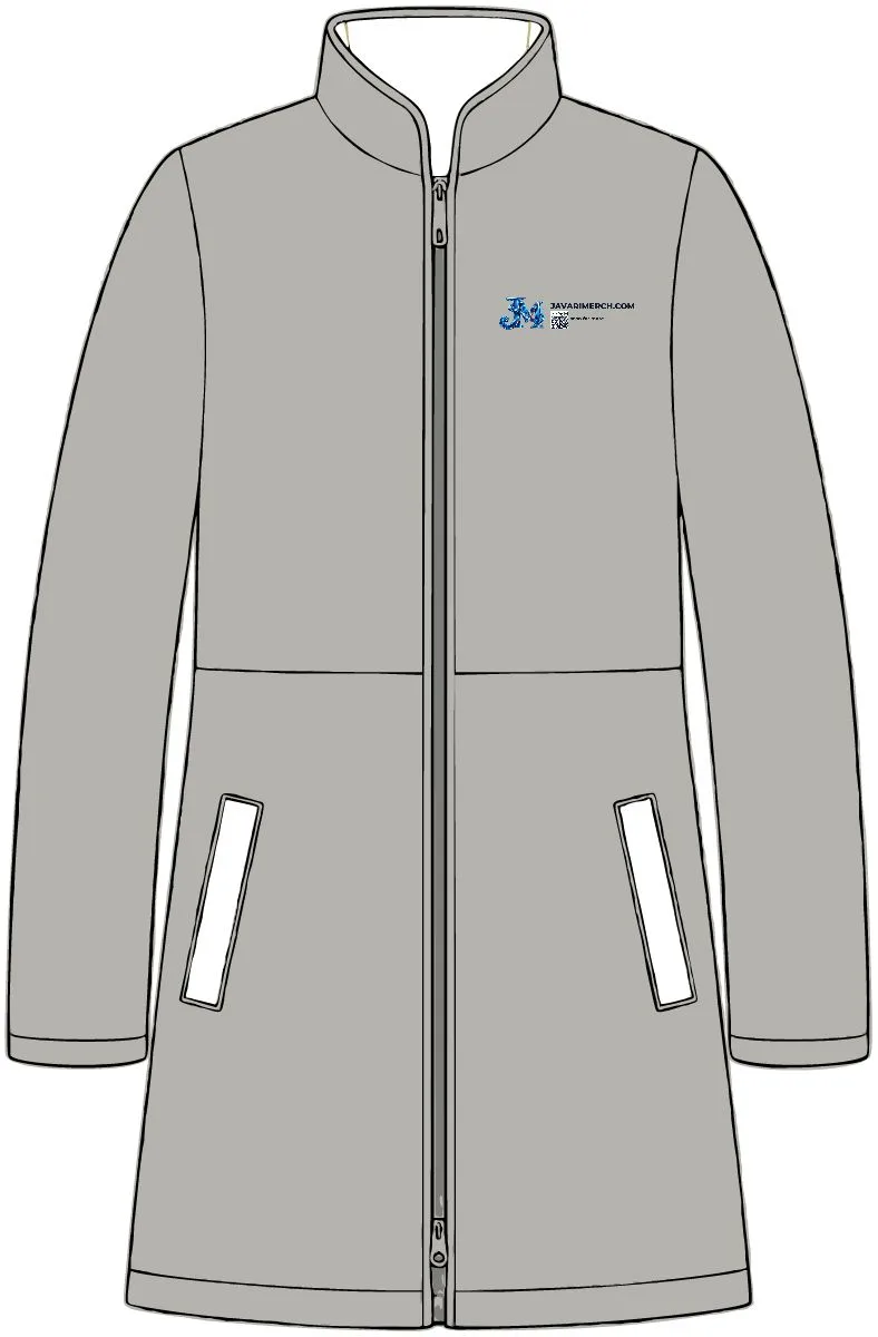 Women's Arc Sweater Fleece Long Jacket in Deep Smoke Heather
