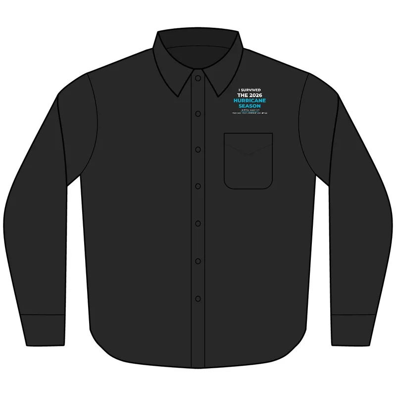 Tall Long Sleeve Easy Care Shirt in Black/ Light Stone