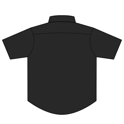 Short Sleeve Twill Shirt in Black