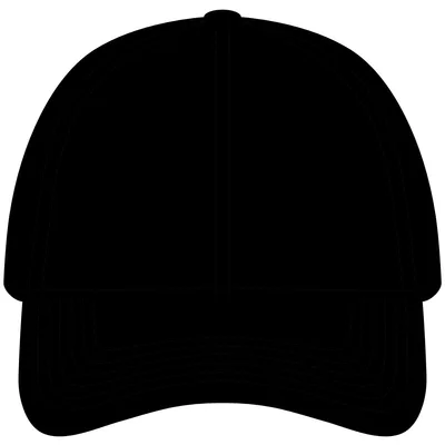 Structured Six-Panel Baseball Cap in Black