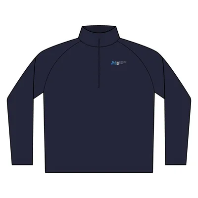 Sport-Wick Stretch Contrast 1/4-Zip Pullover in True Navy/ True Navy Heather
