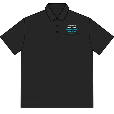 Men's Pique Polo in Black