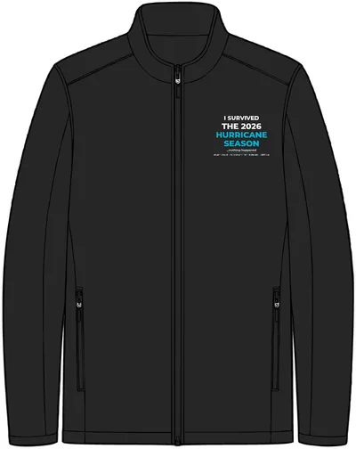 Men's Two-Layer Fleece Bonded Soft Shell Jacket in Black