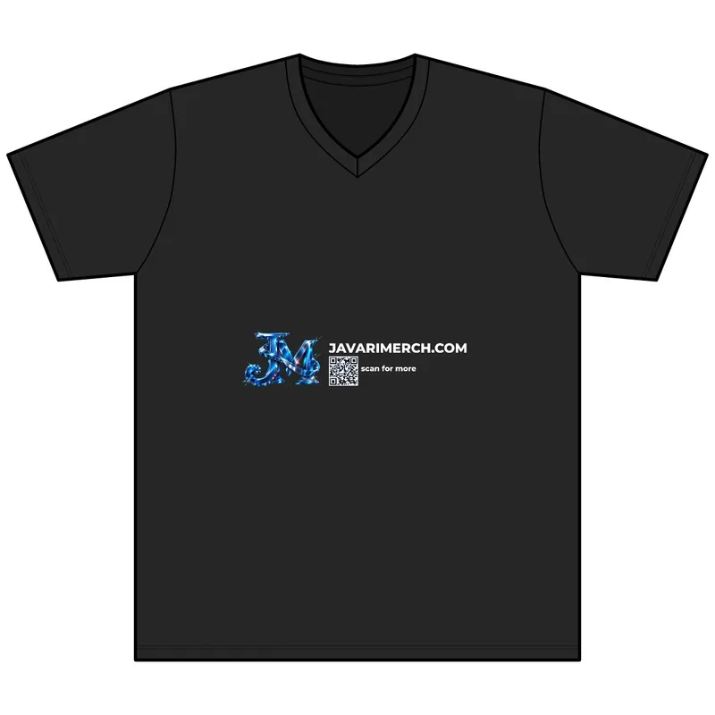 Men's Poly-Rich V-Neck T-Shirt in Black