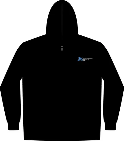Tall Essential Fleece Full-Zip Hooded Sweatshirt in Jet Black