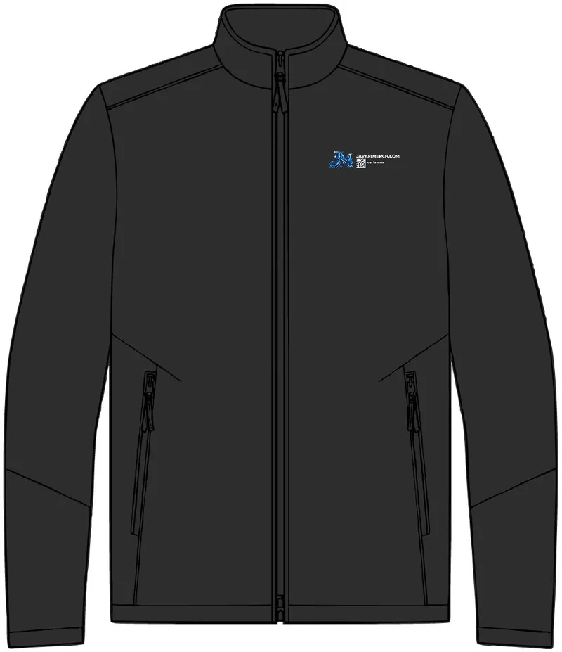 Collective Tech Soft Shell Jacket in Deep Black