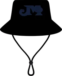 Wide Brim Bucket Hat — Black · One size