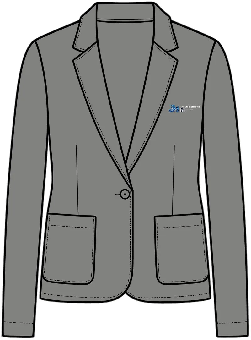 Women's Relaxed Knit Blazer in Storm Grey Heather