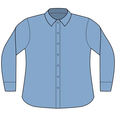 Women's Long Sleeve Value Denim Shirt in Faded Blue