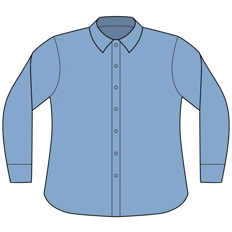 Women's Long Sleeve Value Denim Shirt in Faded Blue