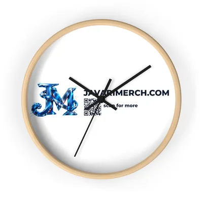 Wall Clock in Wooden Base