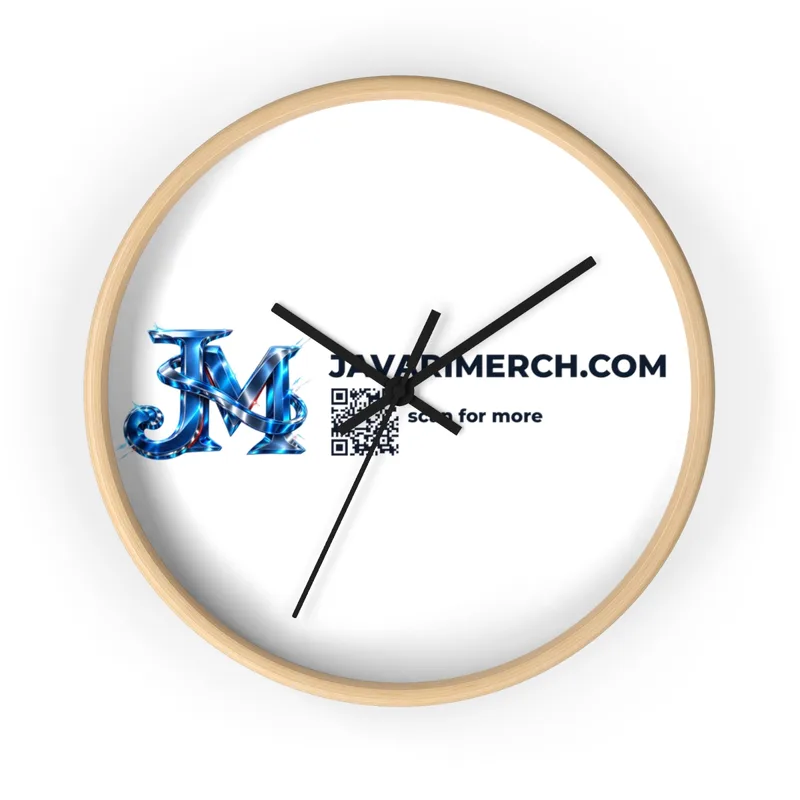 Wall Clock in Wooden Base
