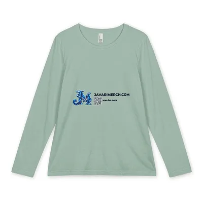 Women’s Perfect Blend® CVC Long Sleeve Tee in Heathered Dusty Sage
