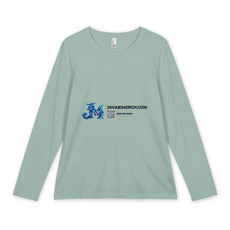 Women’s Perfect Blend® CVC Long Sleeve Tee in Heathered Dusty Sage