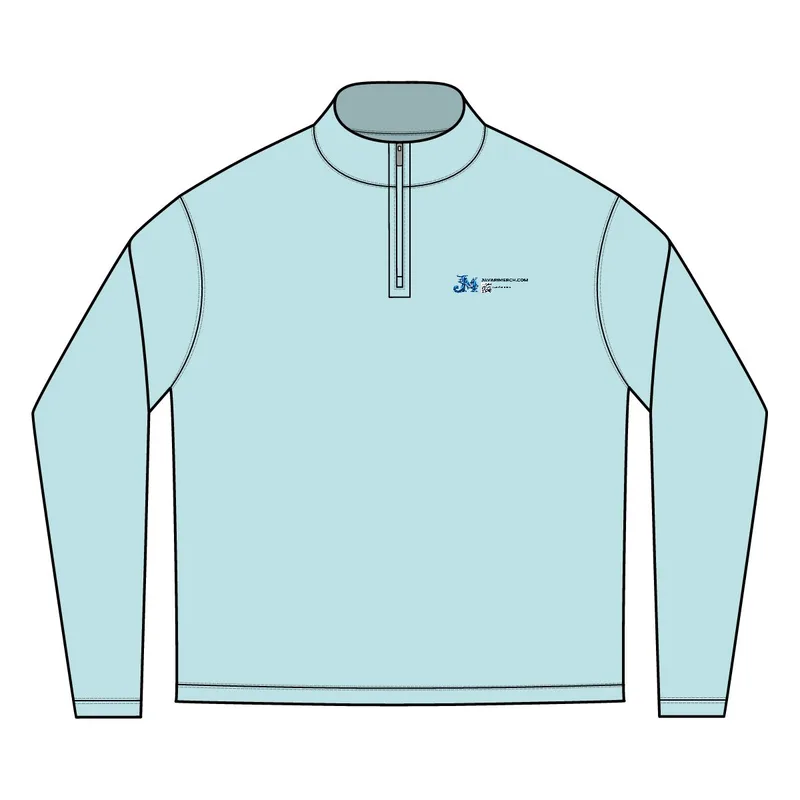 Men' Midweight Quarter Zip in Arctic Blue