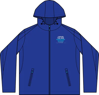 Fleece-Lined Colorblock Jacket in True Royal/ White
