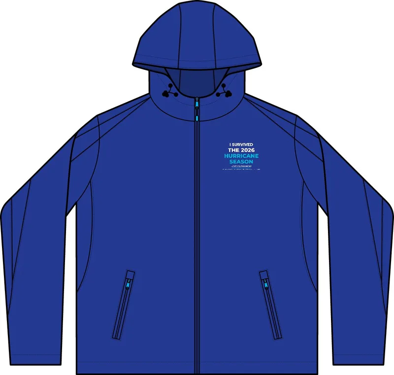Fleece-Lined Colorblock Jacket in True Royal/ White