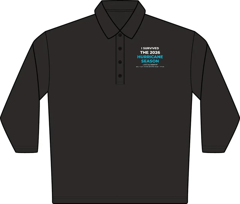 Women's Lady Palm Three-Quarter Sleeve Polo in Black