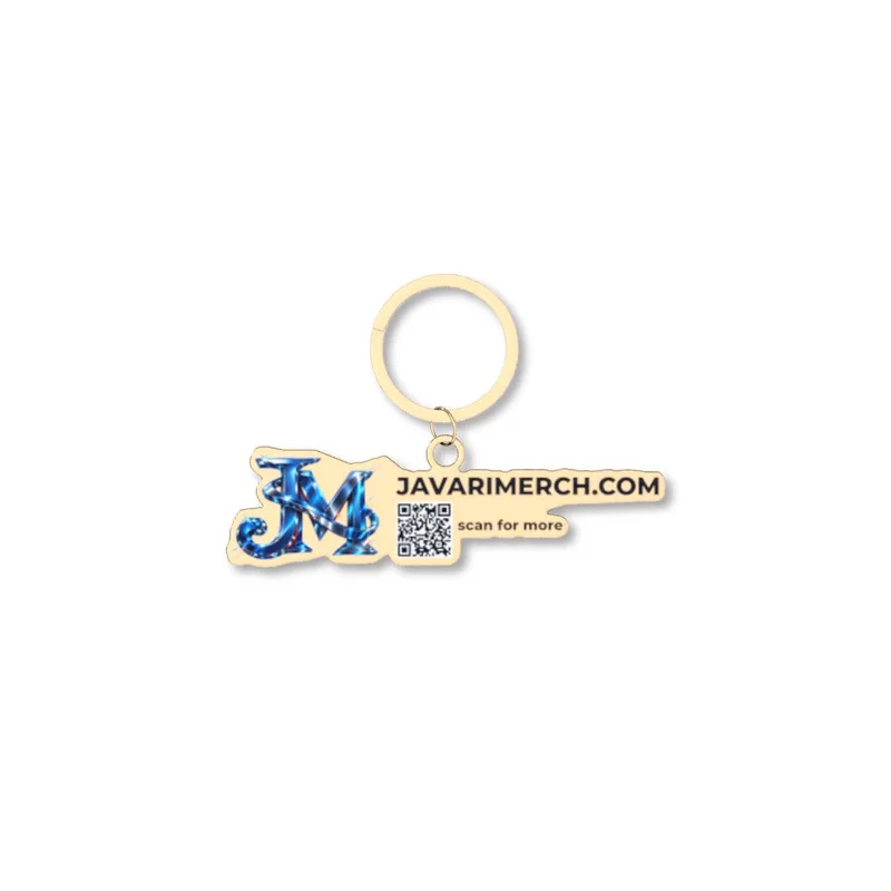 Custom Cut Keychain in Gold Plated