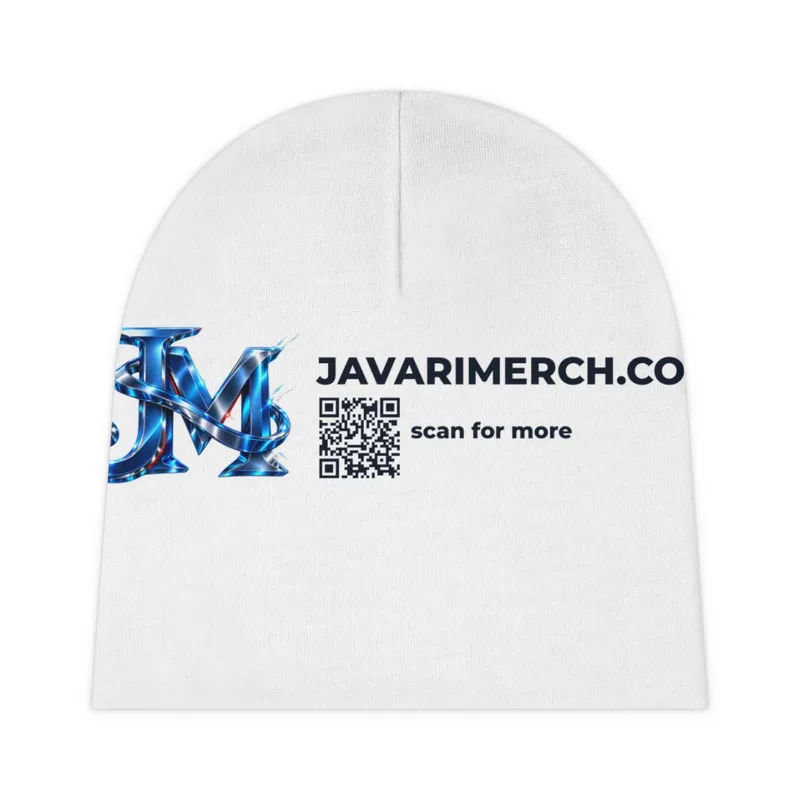 Baby Beanie (AOP) in White