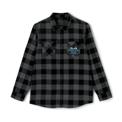 Unisex Flannel Shirt in Charcoal Heather/ Black