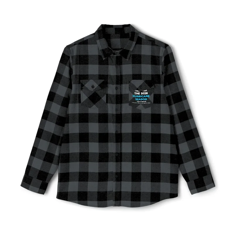 Unisex Flannel Shirt in Charcoal Heather/ Black