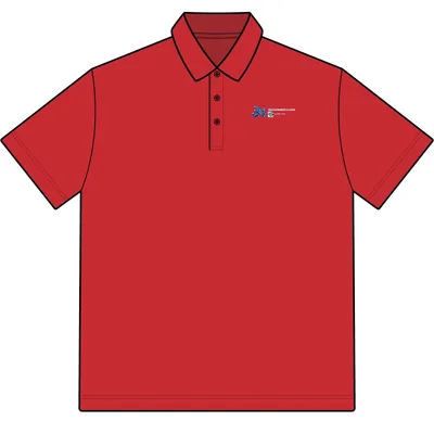 Men's Pima Piqué Polo in Red