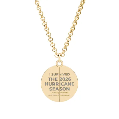 Hidden Message Circle Necklace (Engraving) in 18K Gold PVD Coating / Stainless Steel