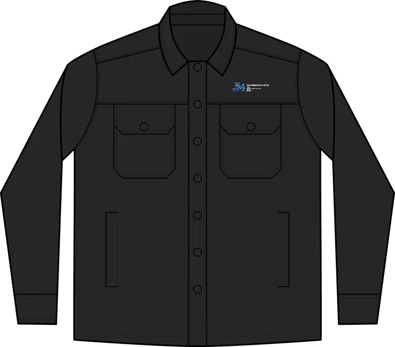 Soft Shell Shirt Jacket in Black