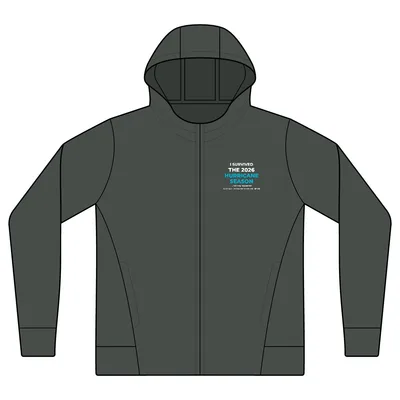 Double-Knit Full-Zip Hoodie in Anchor Grey