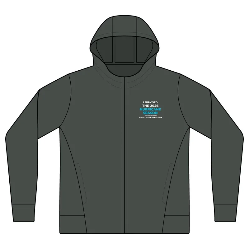 Double-Knit Full-Zip Hoodie in Anchor Grey
