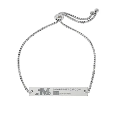 Adjustable Flat Bar Bracelet (Engraving) in 18K Gold PVD coating