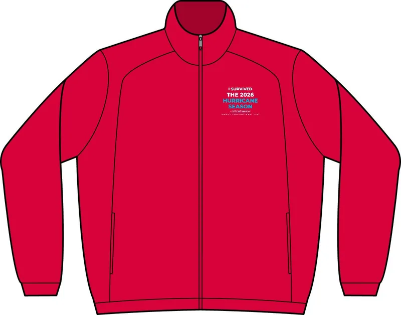 Full-Zip Wind Jacket in True Red