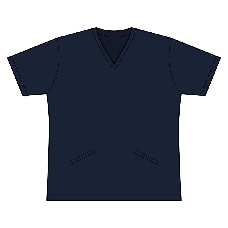 Women's Invincible V-Neck Stretch Scrub Top in Navy