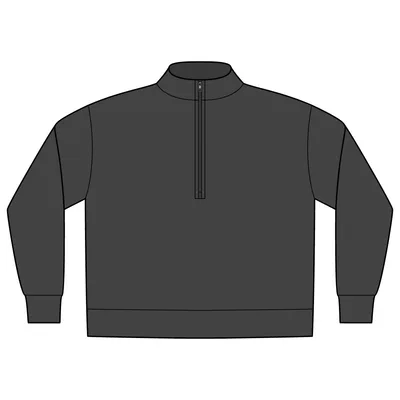 Women's Relax Faded Half Zip in Faded Black