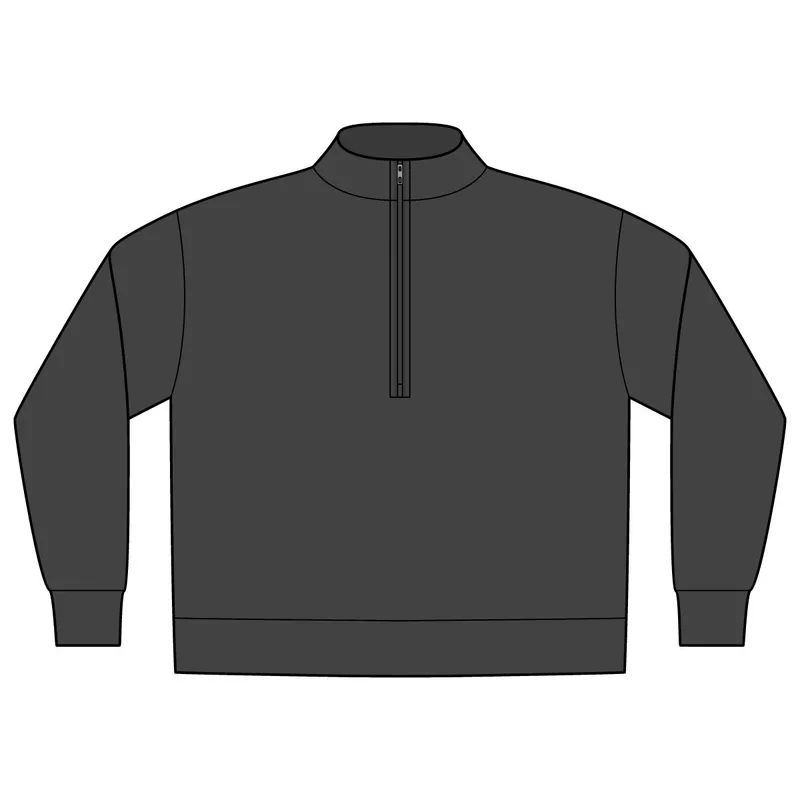 Women's Relax Faded Half Zip in Faded Black
