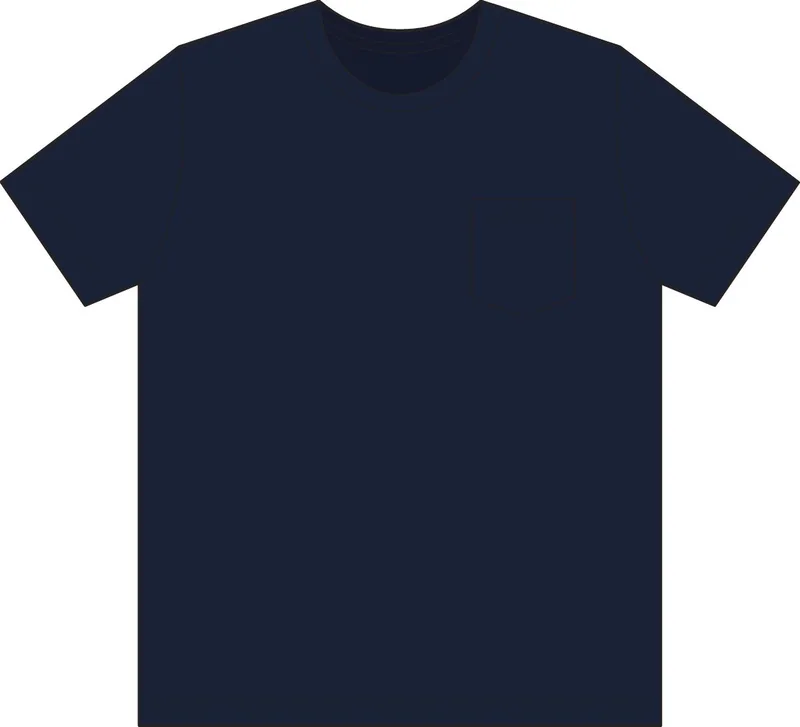 Unisex Workwear Pocket T-Shirt in Navy