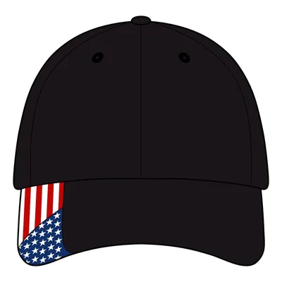 USA Flag Mesh Cap in Black/ USA Mesh