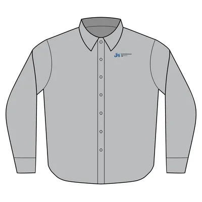 Long Sleeve Modern Oxford Shirt in Gusty Grey