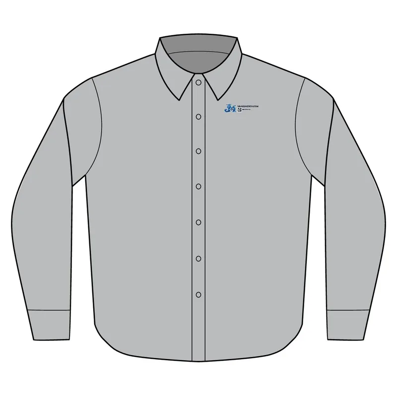 Long Sleeve Modern Oxford Shirt in Gusty Grey