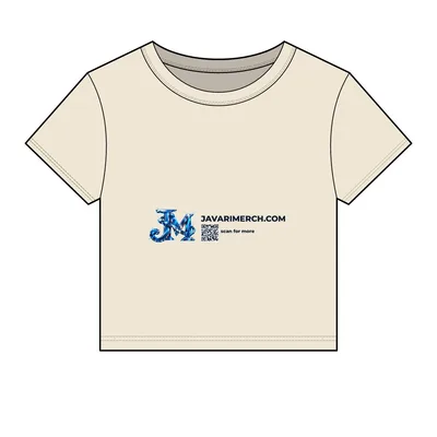 Women's Micro Rib Baby Tee in Solid Natural Blend