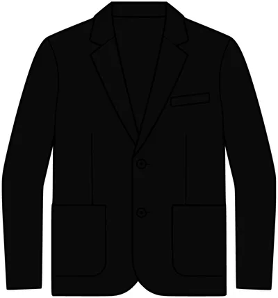 Relaxed Knit Blazer in Deep Black