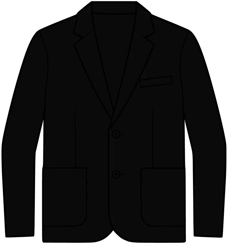 Relaxed Knit Blazer in Deep Black